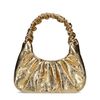 Sac à main avec effet plissé - doré