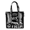 Schwarzer Shopper mit Schriftzug