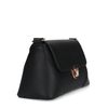 Schwarze Schultertasche mit goldfarbenen Details