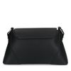 Schwarze Schultertasche mit goldfarbenen Details