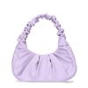 Lila Schultertasche mit Falten-Details