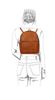 Cognacfarbener Leder-Rucksack