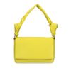 Limettengrüne Leder-Handtasche mit Knoten-Details