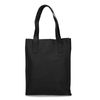 Schwarzer Leder-Shopper mit Laptopfach
