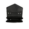 Schwarze Leder-Schultertasche mit Steppung