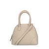 Beigefarbene Schultertasche aus Leder