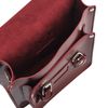 Bordeauxroter Lack-Rucksack
