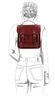 Bordeauxroter Lack-Rucksack