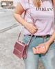 Tasche in Metallic-Rosé