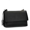 Schwarze Schultertasche mit Kette