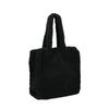 Schwarzer Shopper in Teddy-Optik