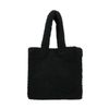 Schwarzer Shopper in Teddy-Optik