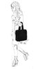 Schwarzer Shopper in Teddy-Optik