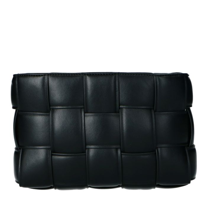 Geflochtene schwarze Schultertasche