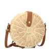 Runde Schultertasche aus Bast