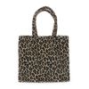 Brauner Shopper mit Leoprint