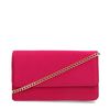 Rosafarbene Satin-Schultertasche
