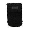 Schwarze Handytasche aus Teddyfell