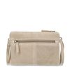 Beigefarbene Schultertasche aus Veloursleder