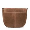 Braune Schultertasche aus Veloursleder