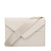 Beige schoudertas met croco print