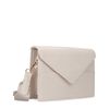 Beige schoudertas met croco print