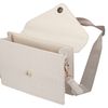 Beige schoudertas met croco print