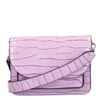 Lila schoudertas met crocoprint