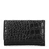Zwarte portemonnee met crocoprint