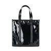 Zwarte shopper met lak look