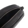 Ronde zwarte schoudertas met ponyhair