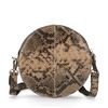 Ronde snakeskin schoudertas