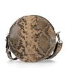 Ronde snakeskin schoudertas