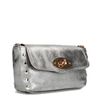 Zilverkleurige metallic crossbody bag met goudkleurige chain