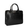 Zwarte leren laptoptas