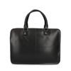 Zwarte leren laptoptas