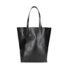 Zwarte leren shopper