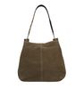 Donkergroene shopper met detail