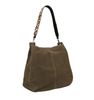 Donkergroene shopper met detail