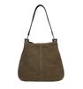Donkergroene shopper met detail