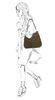 Donkergroene shopper met detail