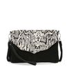 Zwarte clutch met snakeskin print