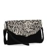 Zwarte clutch met snakeskin print
