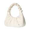 Beige handtas met geplooide details