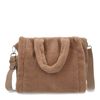Beige teddy shopper klein