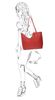 Rode shopper met binnentas