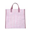 Roze gestreepte shopper