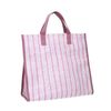 Roze gestreepte shopper