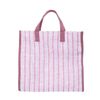 Roze gestreepte shopper