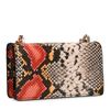 Multicolor schoudertasje met snakeskin